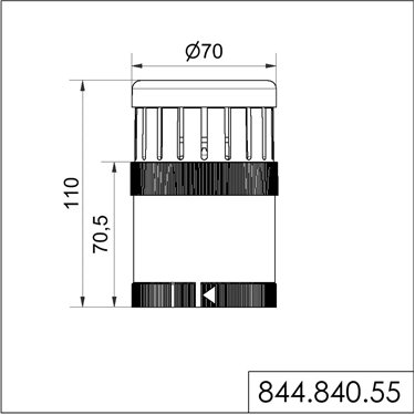 844.840.55 - Werma - 24VDC voice element, Black
