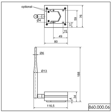 860.000.06 - Werma - WIN ethernet master 115-230VAC, Preto