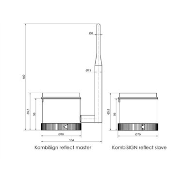 861.640.01 - Werma - KombiSIGN 71 reflect 24V, Schwarz