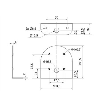 975.656.01 - Werma - Support de fixation, blanc