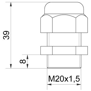 975.853.02 - Werma - Raccordo per cavi M20x1,5