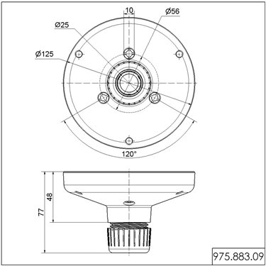 975.883.09 - Werma - Adattatore tubo RM, Nero
