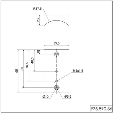 975.890.36 - Werma - Adattatore tubo, Nero