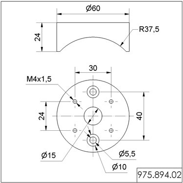 975.894.02 - Werma - Adattatore tubo, Nero