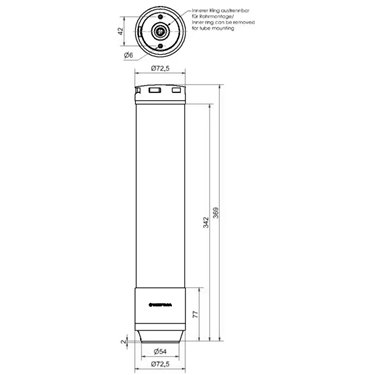 657.810.55 - Werma - eSIGN IO-Link 15 Segmenti con Sirena, Bianco