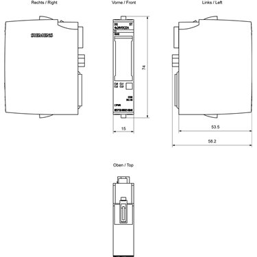 6ES7132-6BD21-0BA0 - Siemens - SIMATIC ET 200SP Modulo di uscita digitale 4x24V DC/2A Standard, Unità di imballaggio 1