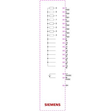6ES7132-6BD21-0BA0 - Siemens - SIMATIC ET 200SP Modulo di uscita digitale 4x24V DC/2A Standard, Unità di imballaggio 1