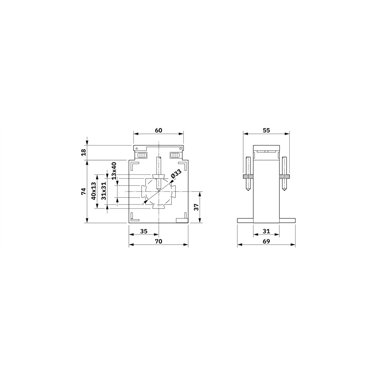 2277132 Phoenix Contact - Current transformer - PACT MCR-V2-4012- 70- 600-5A-1
