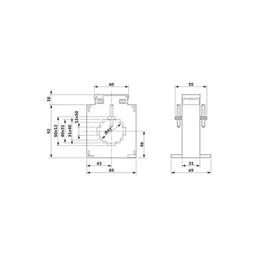 2277190 Phoenix Contact - Current transformer - PACT MCR-V2-5012- 85-1000-5A-1