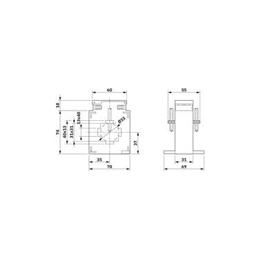 2277695 Phoenix Contact - Current transformer - PACT MCR-V2-4012- 70- 750-5A-1