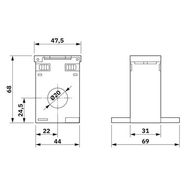 2277763 Phoenix Contact - Current transformer - PACT MCR-V1-21-44-125-5A-1