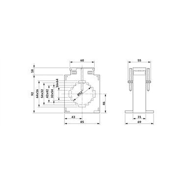 2277873 Phoenix Contact - Current transformer - PACT MCR-V2-6015- 85- 200-5A-1