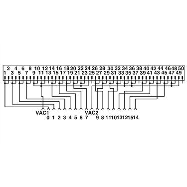 2293446 Phoenix Contact - Front adapters - FLKM 50-PA-SLC500/OUT/2A