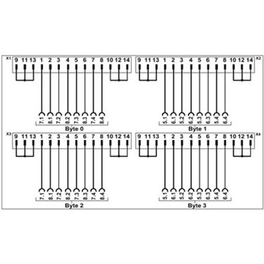 2302777 Phoenix Contact - Front adapters - FLKM 14-PA-INLINE/32