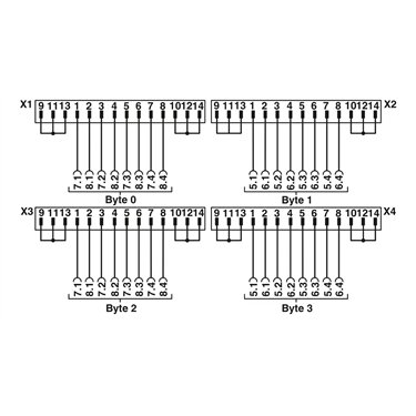 2302777 Phoenix Contact - Front adapters - FLKM 14-PA-INLINE/32
