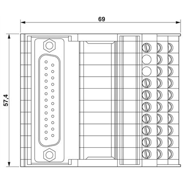 2315133 Phoenix Contact - Interface module - VIP-3/SC/D25SUB/M