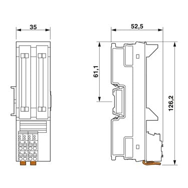 2316393 Phoenix Contact - Power distributor - AXL P FBPS BASE