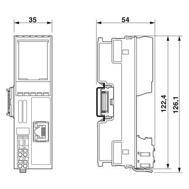 2403115 Phoenix Contact - Extension module - AXC F XT ETH 1TX