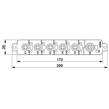 2700200 Phoenix Contact - Industrial Ethernet Switch - FL SWITCH 1605 M12