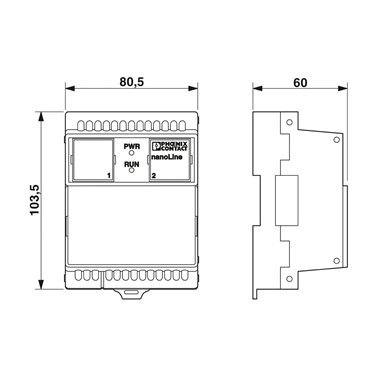 2700486 Phoenix Contact - Base unit - NLC-055-012D-08I-04QRD-05A