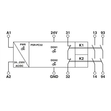 2700581 Phoenix Contact - Coupling relay - PSR-PC32-2NO-1NC-24-230UC-SC