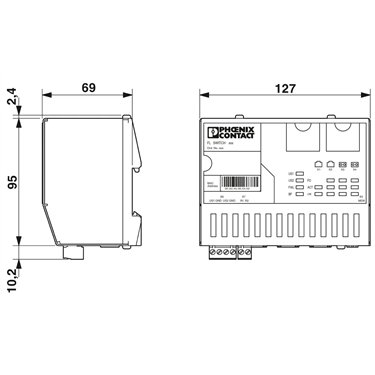 2700692 Phoenix Contact - Industrial Ethernet Switch - FL SWITCH IRT TX 3POF