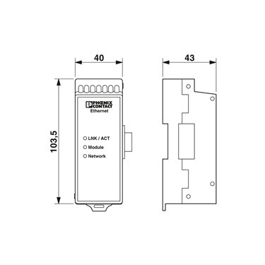 2701124 Phoenix Contact - Communication module - NLC-COM-ENET-MB1