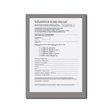 2701138 Phoenix Contact - License - FL SNMP OPC SERVER V3 LIC 100