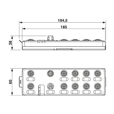 2701489 Phoenix Contact - Distributed I/O device - AXL E EIP DIO16 M12 6M