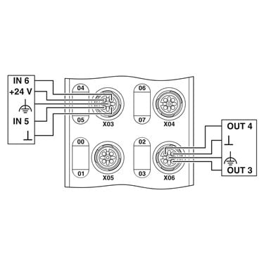 2701492 Phoenix Contact - Distributed I/O device - AXL E EIP DI8 DO8 M12 6P