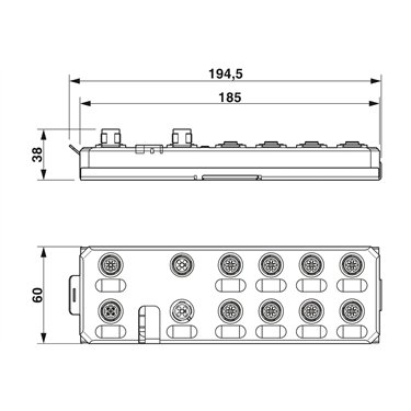 2701508 Phoenix Contact - Distributed I/O device - AXL E PB IOL8 DI4 M12 6M