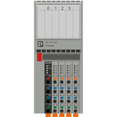 2702068 Phoenix Contact - I/O module - AXL F DO4/3 AC 1F