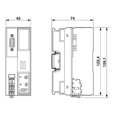 2702463 Phoenix Contact - Bus coupler - AXL F BK PB XC