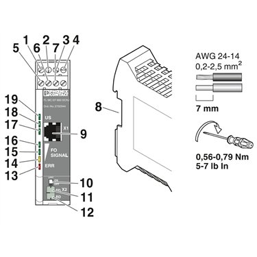 2702944 Phoenix Contact - FO converters - FL MC EF 660 SCRJ