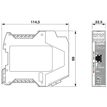 2708193 Phoenix Contact - FO converters - FL MC 10/100BASE-T/FO-660