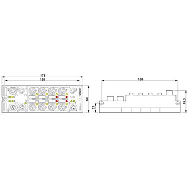 2736026 Phoenix Contact - Distributed I/O device - FLS IB M12 DIO 4/4 M12-2A