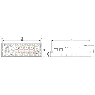 2736107 Phoenix Contact - Distributed I/O device - FLS PB M12 DIO 4/4 M12-2A