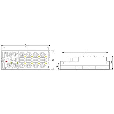 2736123 Phoenix Contact - Distributed I/O device - FLS PB M12 DI 8 M12