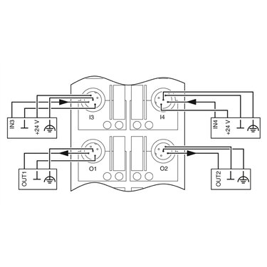 2736369 Phoenix Contact - Distributed I/O device - FLM DIO 4/4 M12-2A