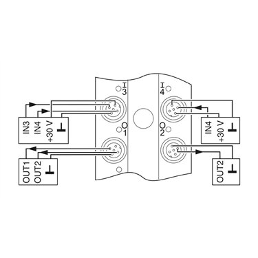 2773474 Phoenix Contact - Distributed I/O device - FLX ASI 3.0 DIO 4/4 M12-2A