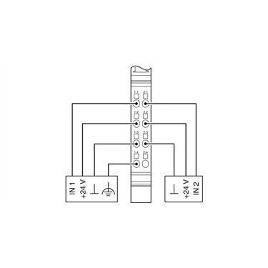 2861483 Phoenix Contact - Inline terminal - IB IL 24 DI 2-NPN-PAC