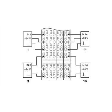 2861959 Phoenix Contact - Inline terminal - IB IL 24 DI16-2MBD-PAC