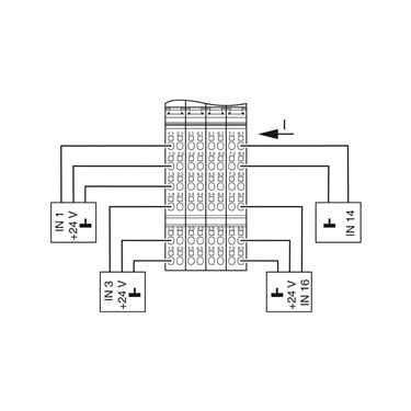 2863520 Phoenix Contact - Inline terminal - IB IL 24 DI 16-NPN-PAC