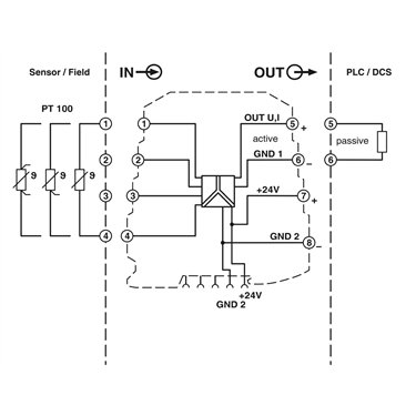2864736 Phoenix Contact - Resistance thermometer measuring transducer - MINI MCR-SL-PT100-UI-SP