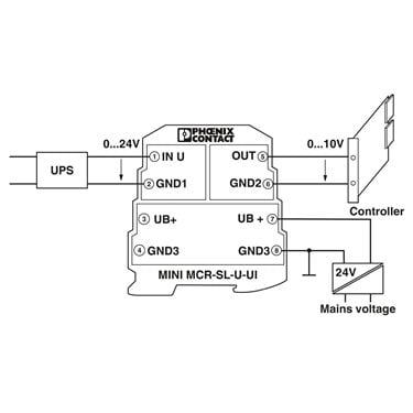 2865007 Phoenix Contact - Signal conditioner - MINI MCR-SL-U-UI-NC