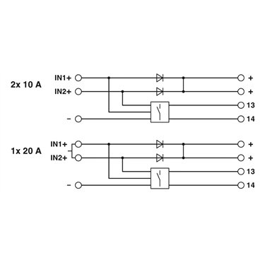 2866527 Phoenix Contact - Redundancy module - TRIO-DIODE/48DC/2X10/1X20