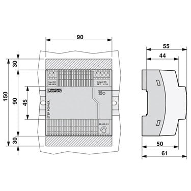 2868664 Phoenix Contact - Power supply unit - STEP-PS/ 1AC/24DC/4.2
