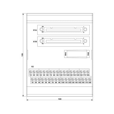 2901056 Phoenix Contact - Passive module - FLKM-2KS40/YCS