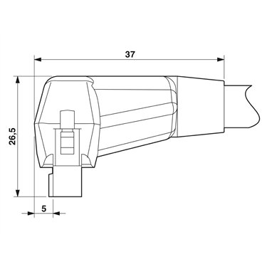 2901604 Phoenix Contact - Round cable - VIP-CAB-FLK14/AXIO/0,14/0,5M