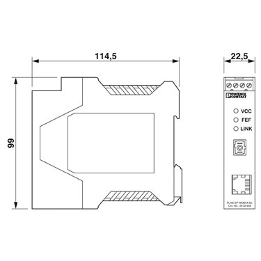 2902658 Phoenix Contact - FO converters - FL MC EF WDM-A SC